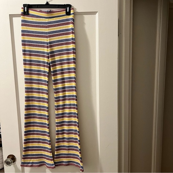 Zara Rib Texture Striped Pull On Pants Size S NWT - Picture 5 of 8